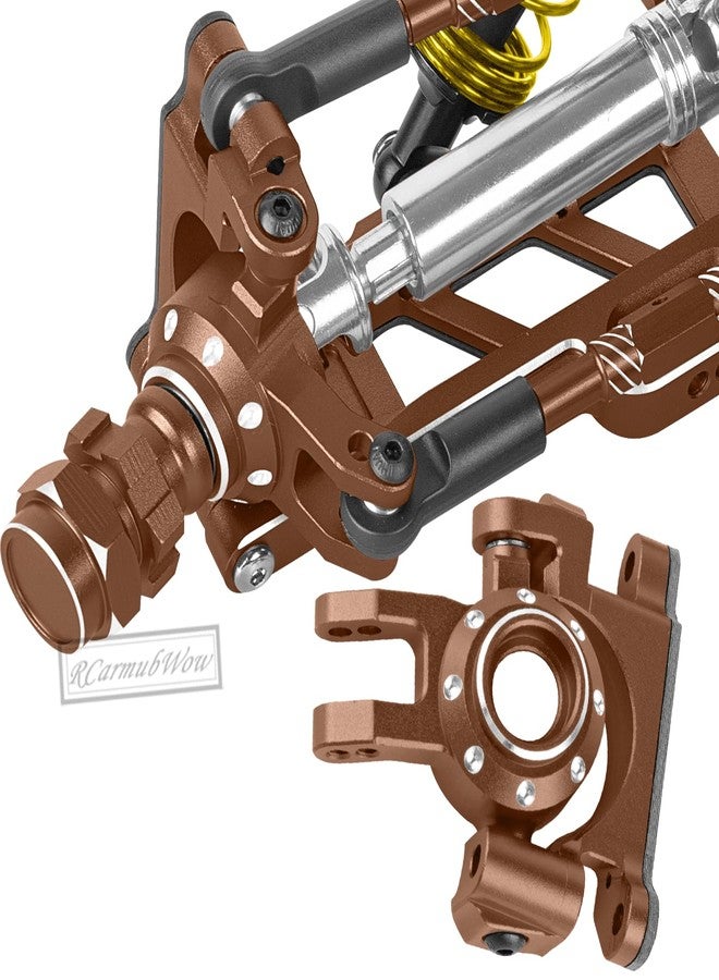 RCarmubWow RC Suspension Arms & Mounts,Caster Blocks,Steering Block,Stub Axle Carriers,Turnbuckles Upgrades Part for 1/10 Slash/Rustler/Stampede/Jat0 4x4(VXL),Hoss 4x4 VXL,Bronze - Image 4